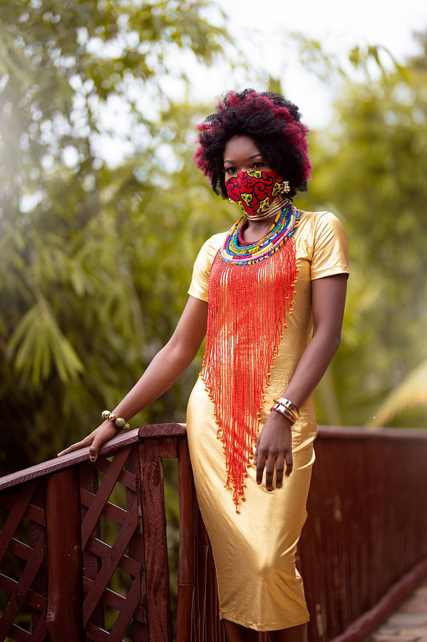 Zimba Ankara Red Necklace2