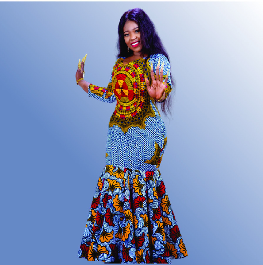 Ranny African Print Evenning Dress1