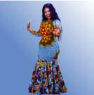 Ranny African Print Evenning Dress1