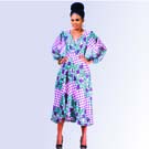 Laila African Print Silk Dress2