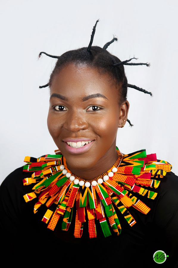 Biga African Print Kente Cape Necklace2