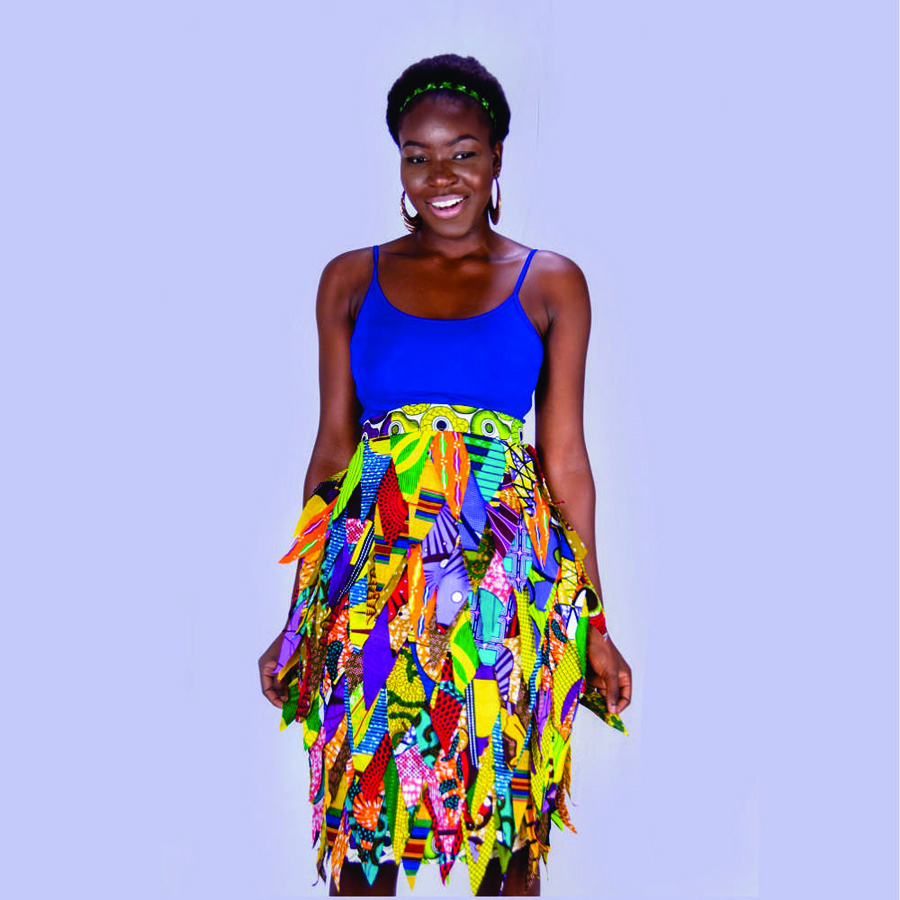 Ohenewaa Triangle Africanprint Skirt1