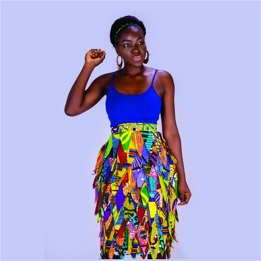 Ohenewaa Triangle Africanprint Skirt2