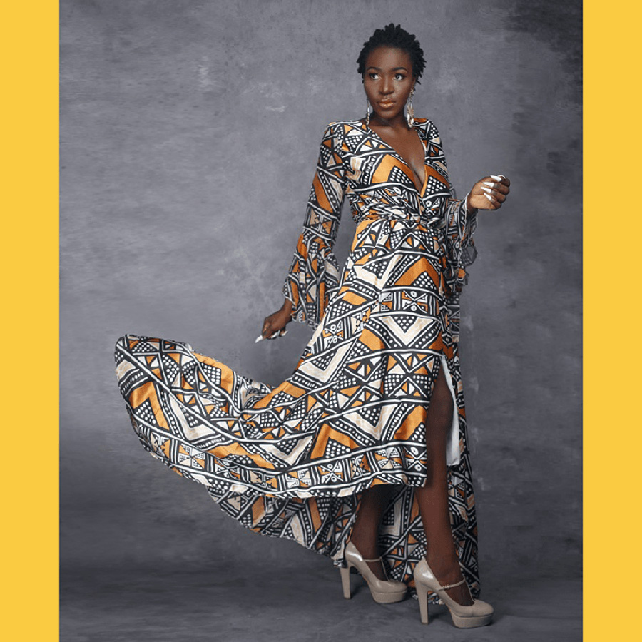 Rady Bogolan Wrap Dress1