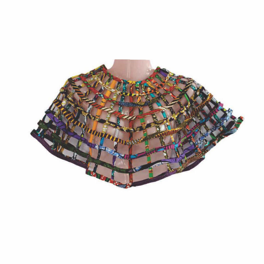 Kapax African Print Basket Small Top - Multicolor1