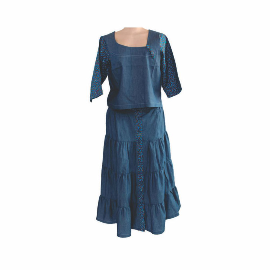 Kapax African Jeans Dress Top And Down1