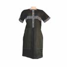 Kapax Africa Print Dress - Black With Multicolor Patches1