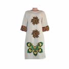 Kapax Africa Print Designed Dress - White With Multicolor Patches1