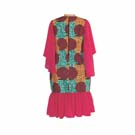 Kapax Africa Print Classic Dress - Multicolor &Amp; Pink3