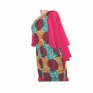 Kapax Africa Print Classic Dress - Multicolor &Amp; Pink2