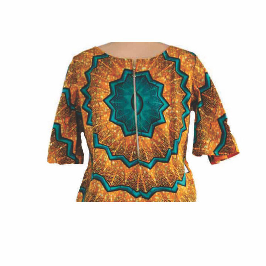 Kapax Africa Print Classic Dress - Multicolor2