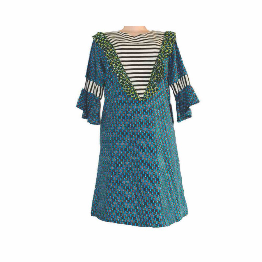 Kapax African Print Classic Dress - Multicolor1