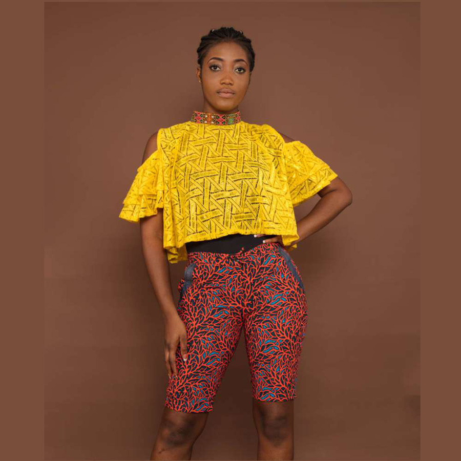 Cold Shoulder Lace Blouse1