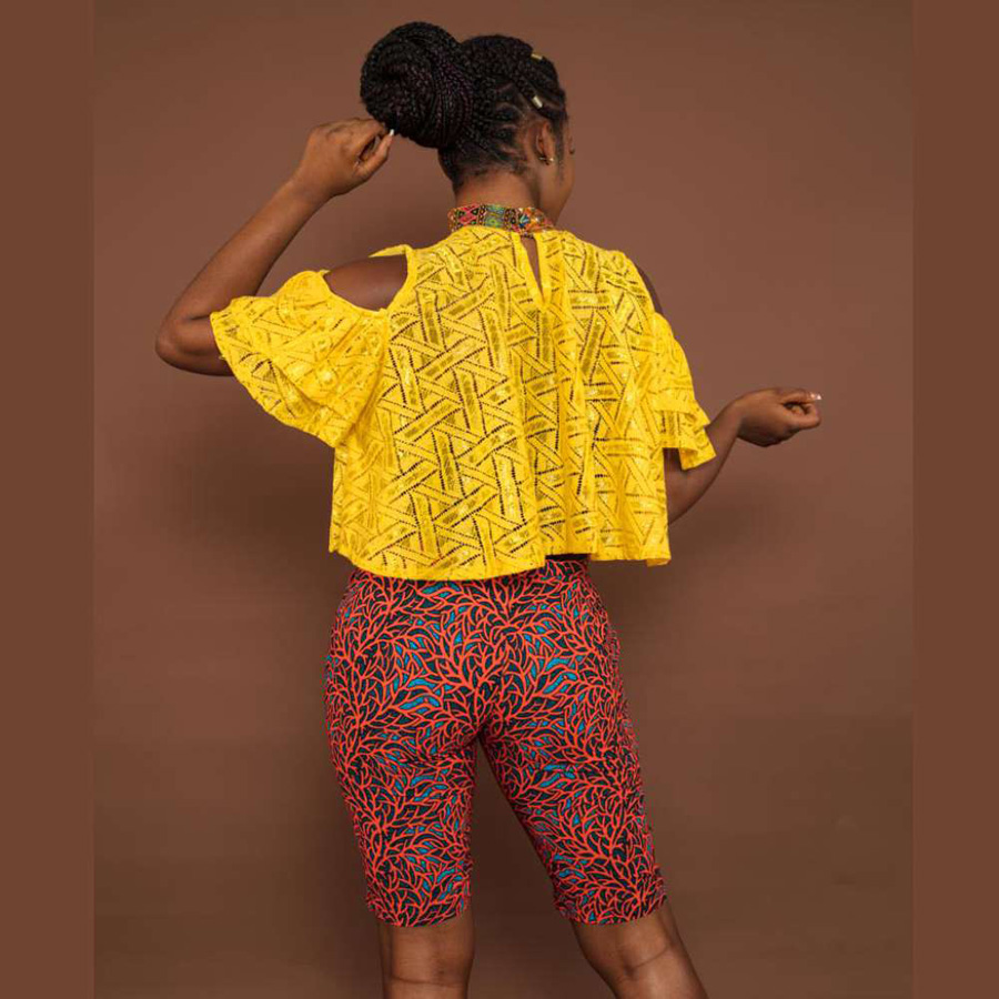 Cold Shoulder Lace Blouse2