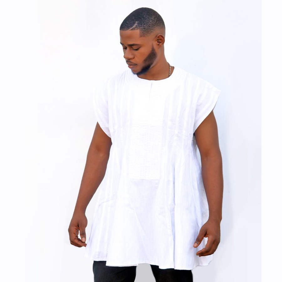Sleeveless Fugu-White1