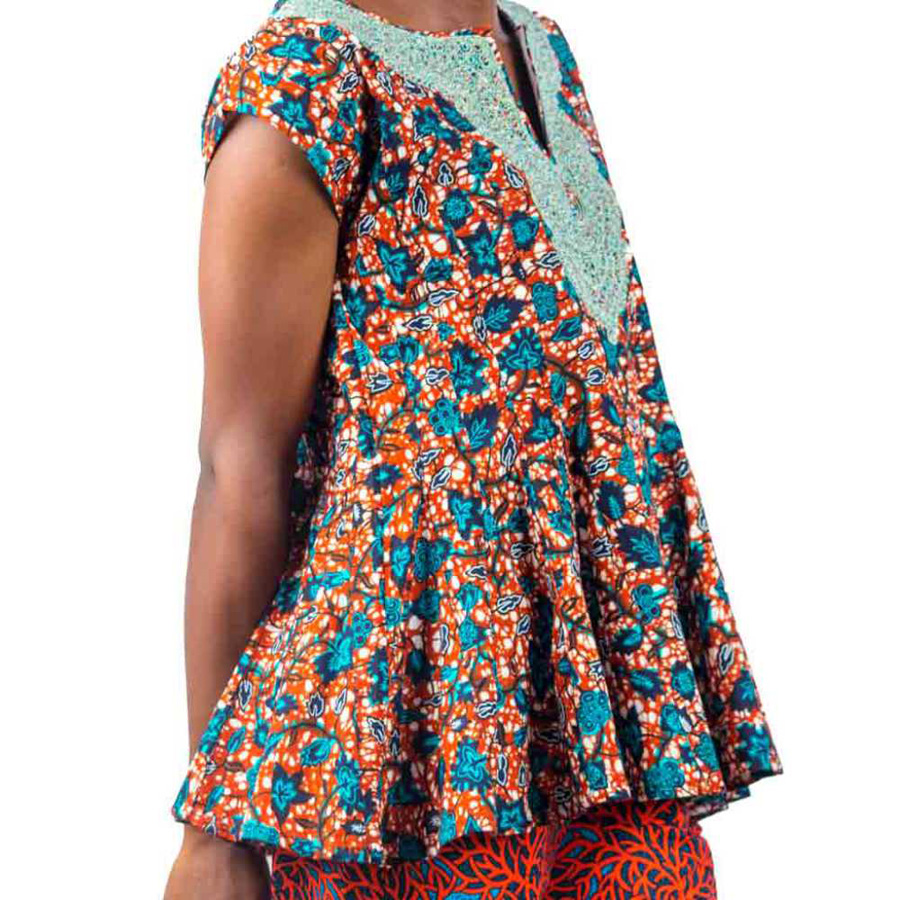 Wax Fugu Blouse - Multicolor2