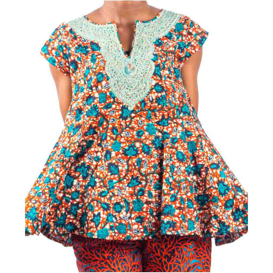 Wax Fugu Blouse - Multicolor1