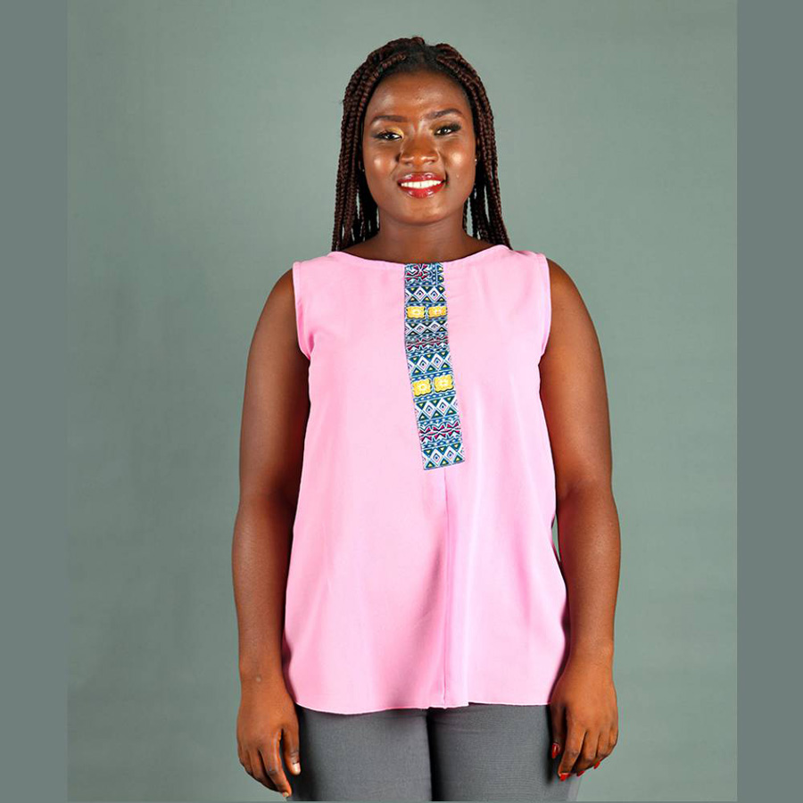 Sleeveless Blouse - Pink1