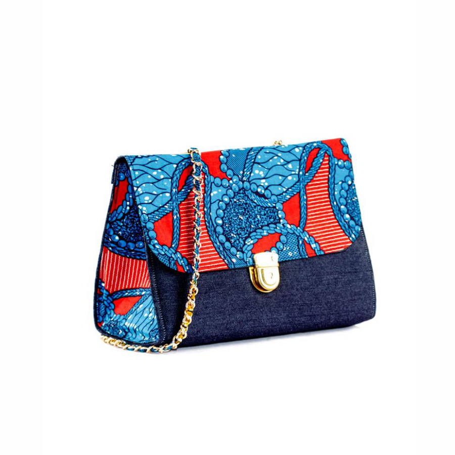 Denim Wax Slingbag Dark Blue &Amp; Multicolor1