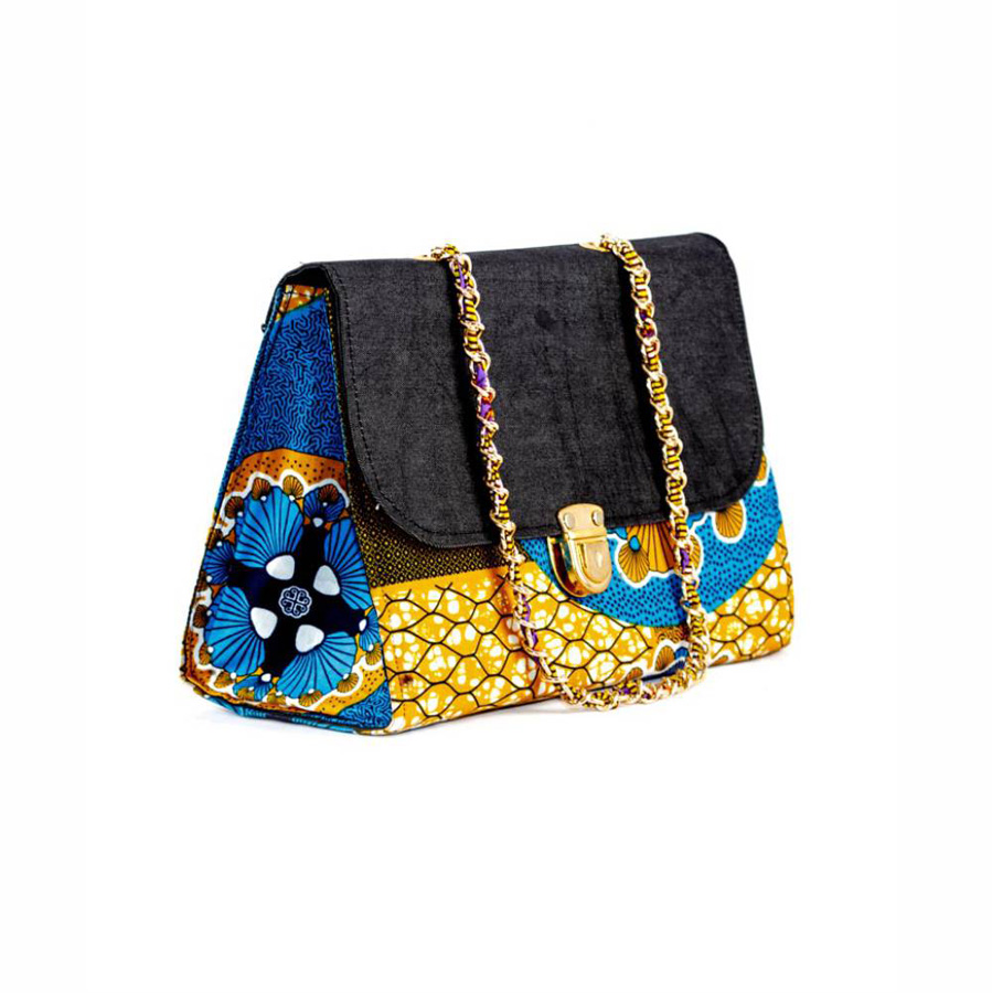 Denim Wax Slingbag -Black &Amp; Multicolor1