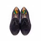 Black Suede Tassel Men Shoes - Size 39-471