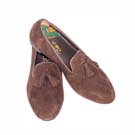 Brown Suede Tassel Men Shoes - Size 39-472