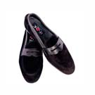 Leather/Suede Loafers Men Shoes Black - Size 39-471