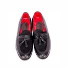 Leather / Suede Tassel Men Shoes Black - Size 39-471