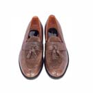 Brown Leather/Suede Tassel Men Shoes - Size 39-471