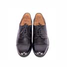 Black Color Leather Oxfords Men Shoe Aka Balmorals Shoes - Size 39-471
