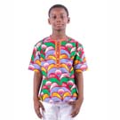Boys Short Sleeve - Multicolor African Wax Print Shirt1