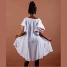 Sleeveless Short Chiffon Dress-White2