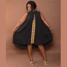 Sleeveless Short Chiffon Dress-Black1