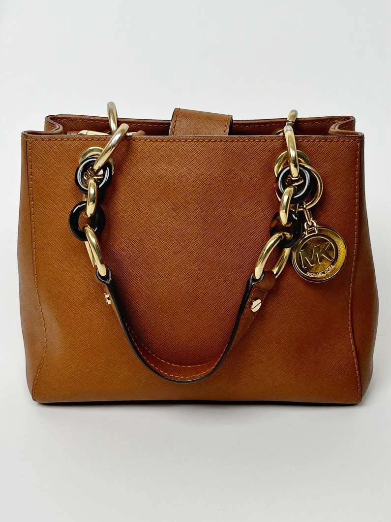 Mk cynthia small online leather satchel