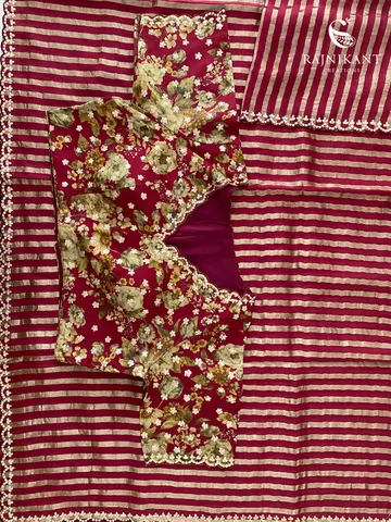 magenta-striped-tissue-organza-rka9884-c