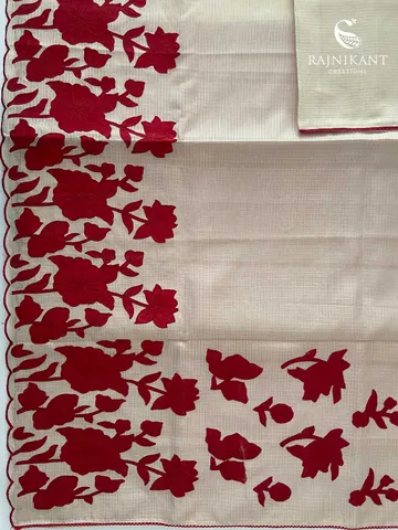 cream-kota-saree-with-red-floral-applique-work-rka7160-c