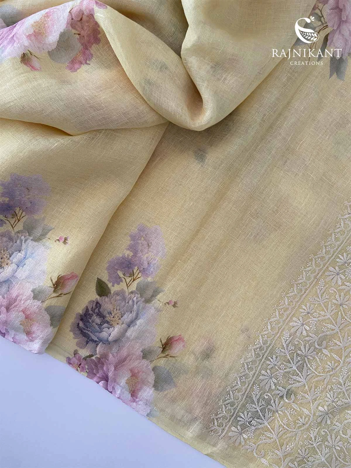 sunlit-lemon-yellow-linen-saree-rka8734-a