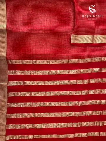 checkered-red-crepe-silk-saree-rka9631-c