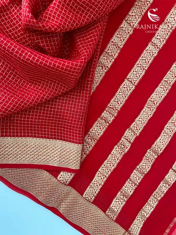 checkered-red-crepe-silk-saree-rka9631-d
