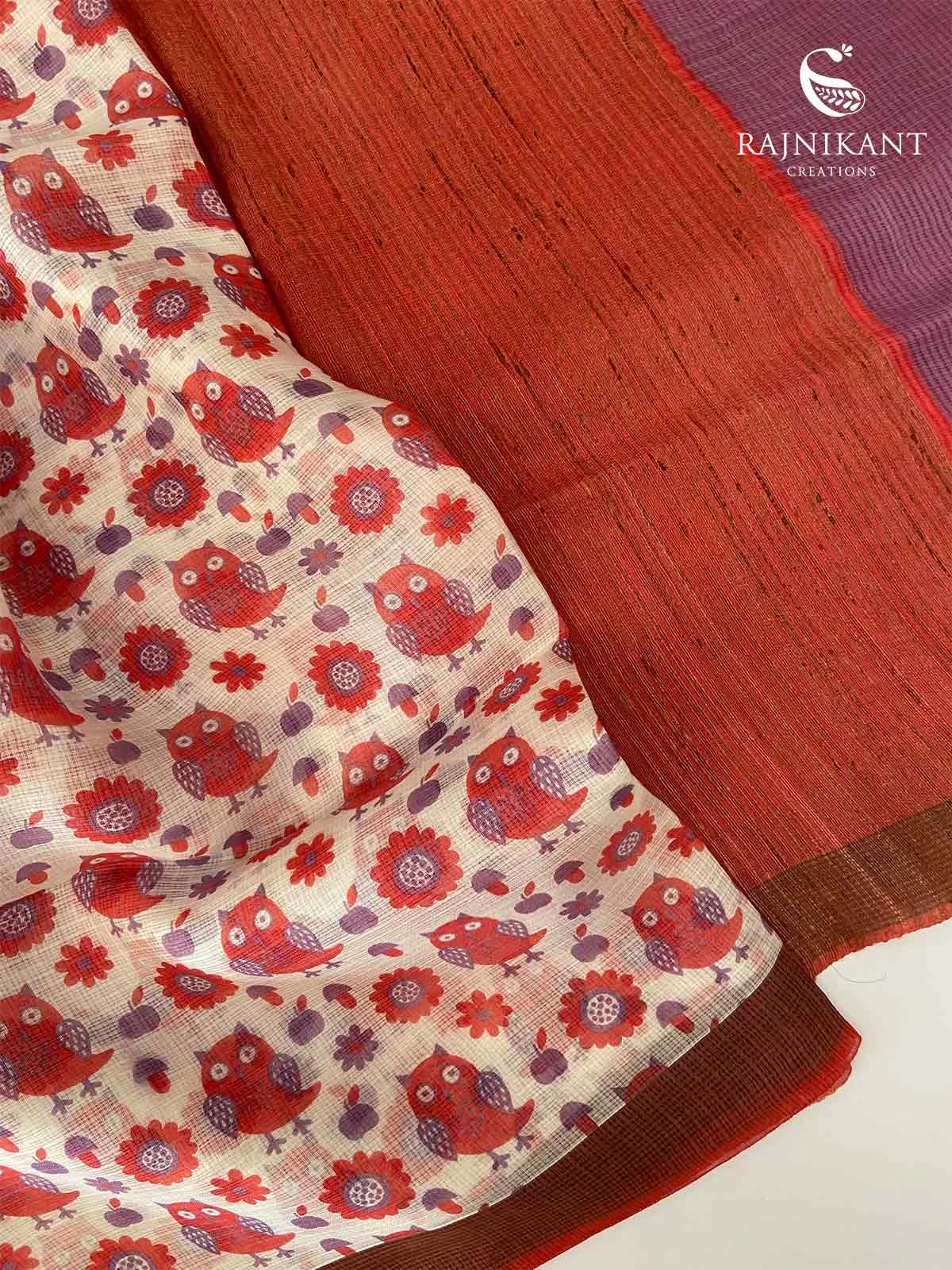 quirky-owls-colourful-owls-on-a-soft-modal-kota-silk-saree-rka7774-2-a