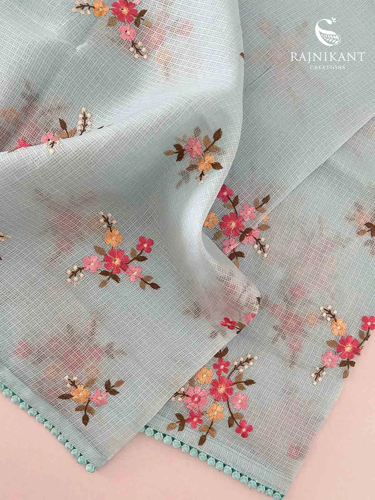 floral-corsages-embroidered-on-kota-saree-rka8593-a