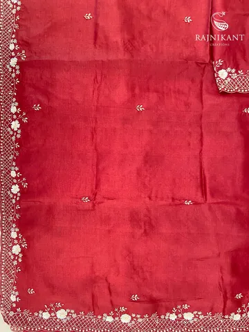 chilli-red-sequins-embroidered-tussar-silk-saree-rka6239-d