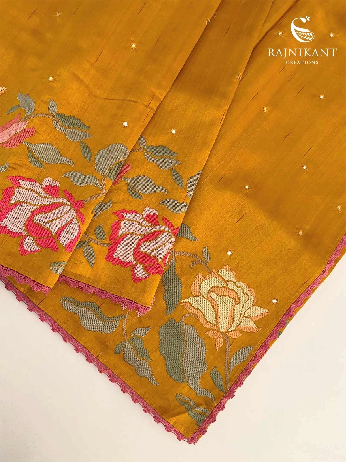 vibrant-yellow-semi-tussar-saree-with-mirror-work-rka5352-1-a