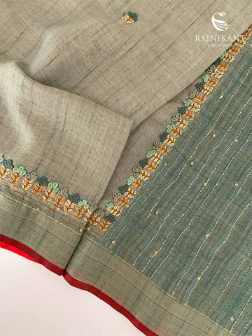 sea-blue-coloured-hand-embroidered-tissue-linen-saree-rka5875-4-a