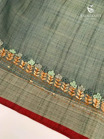 sea-blue-coloured-hand-embroidered-tissue-linen-saree-rka5875-4-e