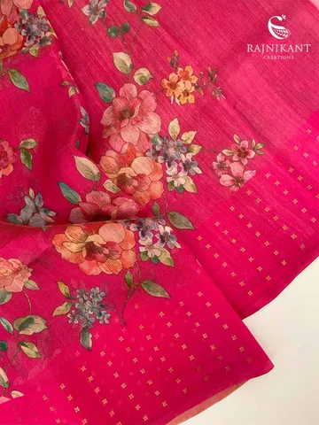 featherlight-hot-pink-printed-organza-silk-saree-rka7016-a