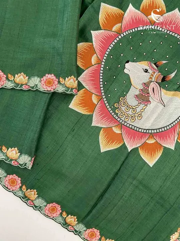 green-pichwai-tussar-silk-saree-rka5700-2-a
