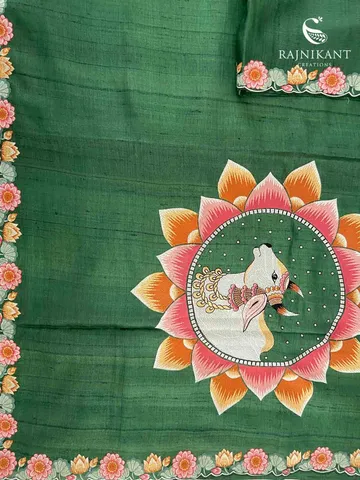 green-pichwai-tussar-silk-saree-rka5700-2-b