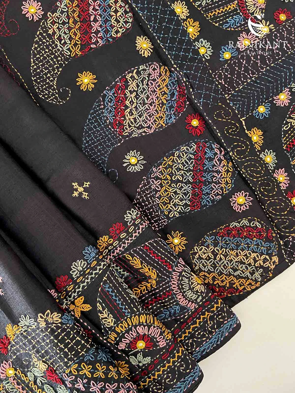 black-kantha-tussar-silk-saree-rka6996-1-a