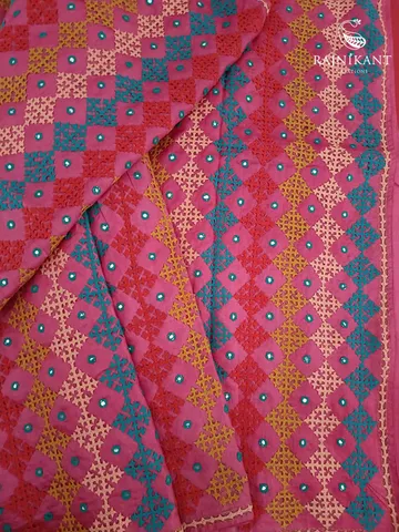Colourful Kutchwork Tussar Silk Saree2